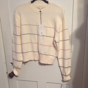 Thread and Supply soft knit long sleeve striped sweater. NWT.